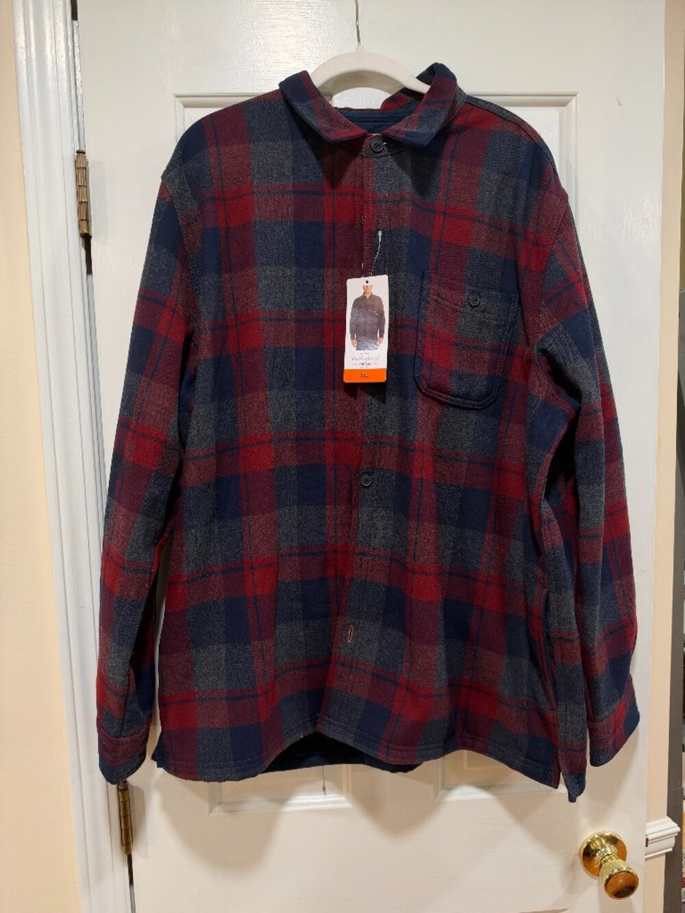 Original Weatherproof Vintage Flannel Fleece-lined Shacket, Size XXL NWT